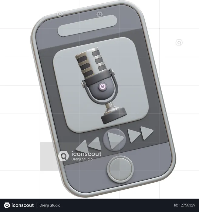 Podcast mobile  3D Icon