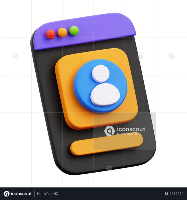 Mobile Profile  3D Icon
