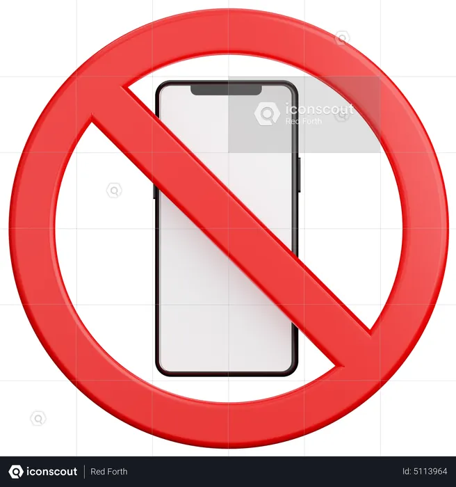 Mobile Prohibited  3D Icon