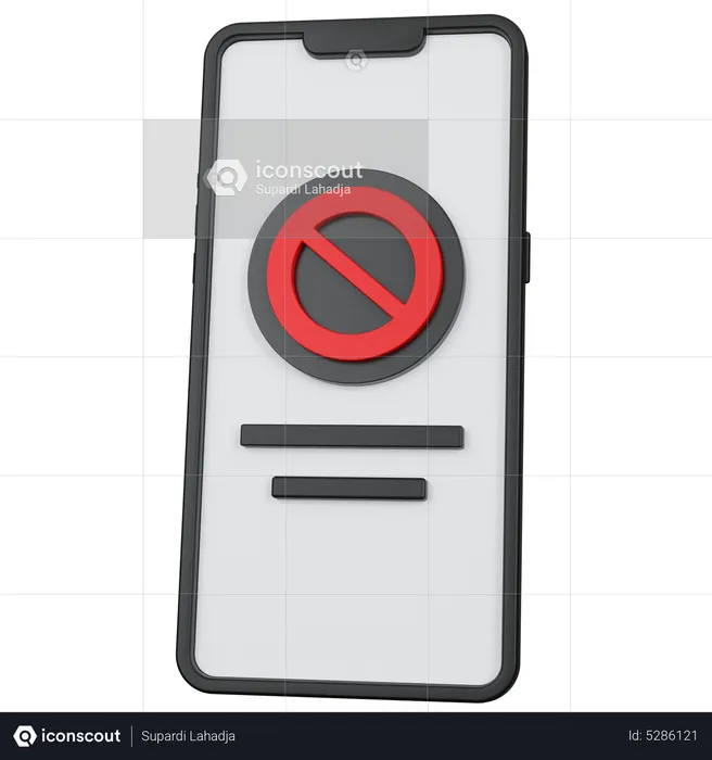 Mobile Prohibition  3D Icon