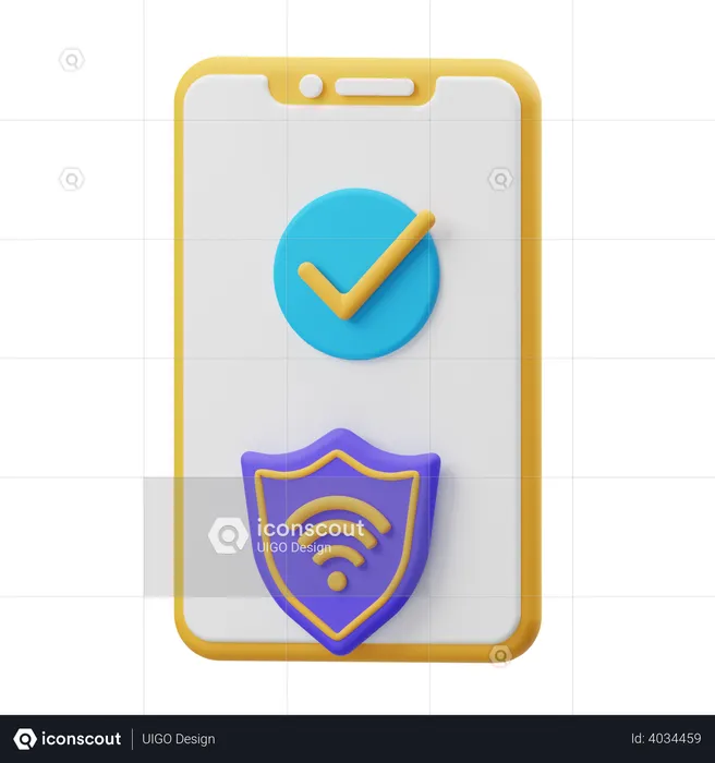 Mobile Protection  3D Illustration