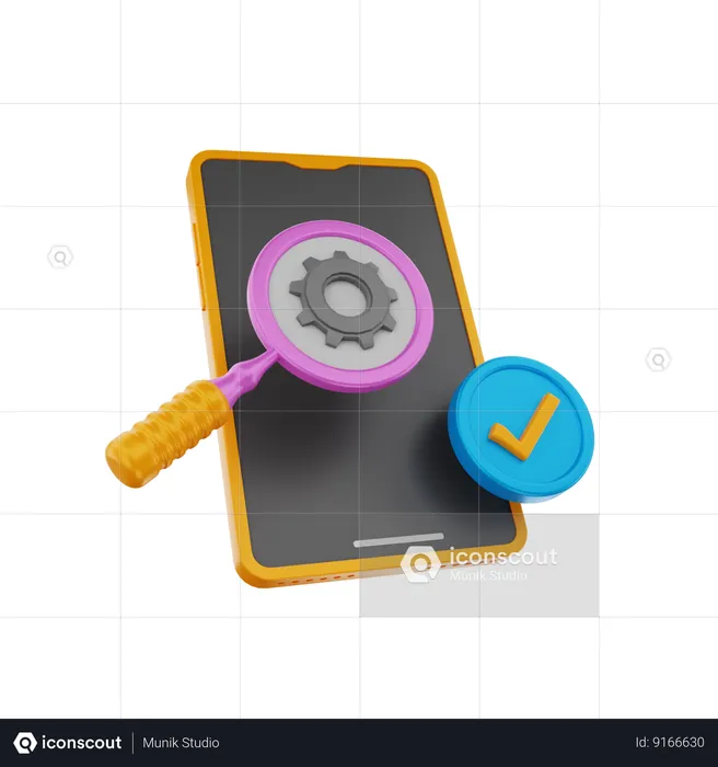 Mobile Search  3D Icon