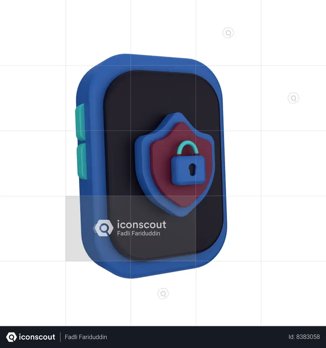 Mobile Security  3D Icon