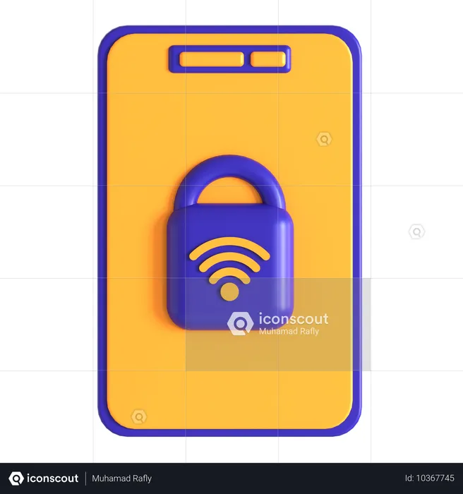 Mobile Security  3D Icon