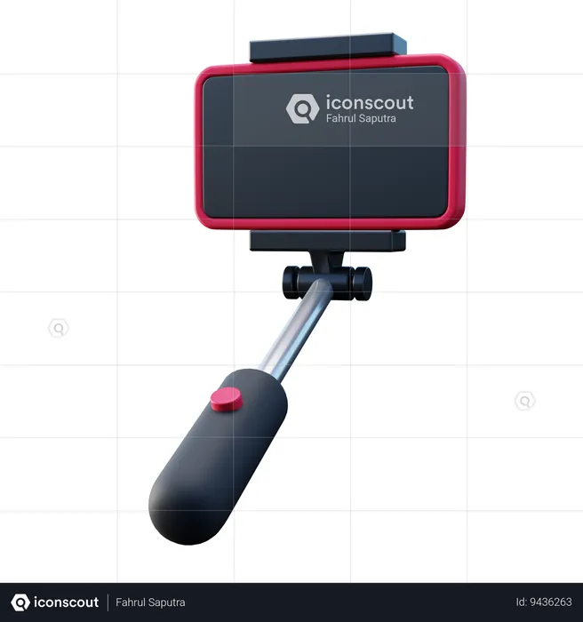 Mobile Selfie Stick  3D Icon