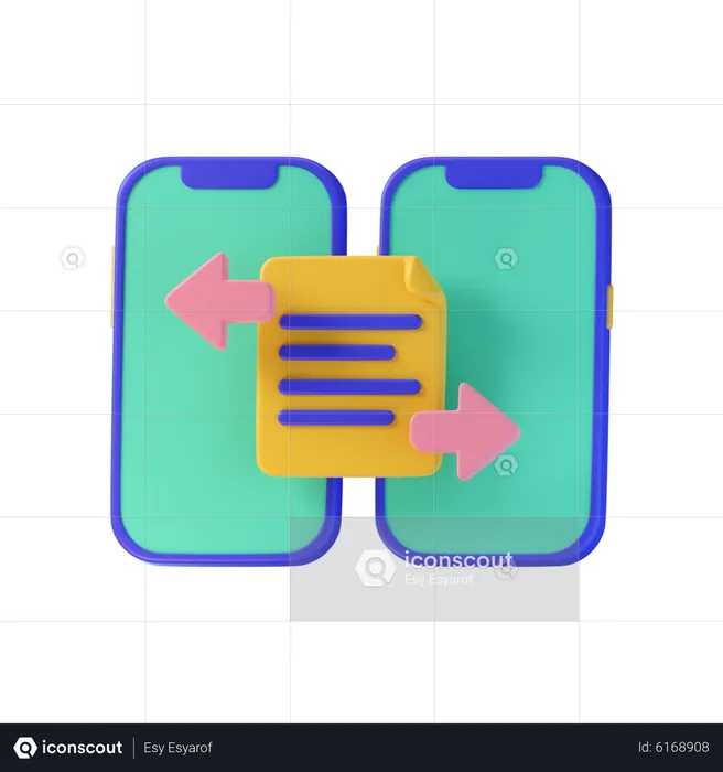 Mobile Sharing  3D Icon