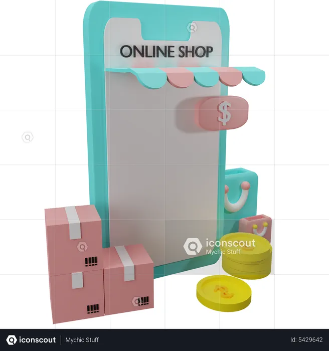 Mobile Shop  3D Illustration