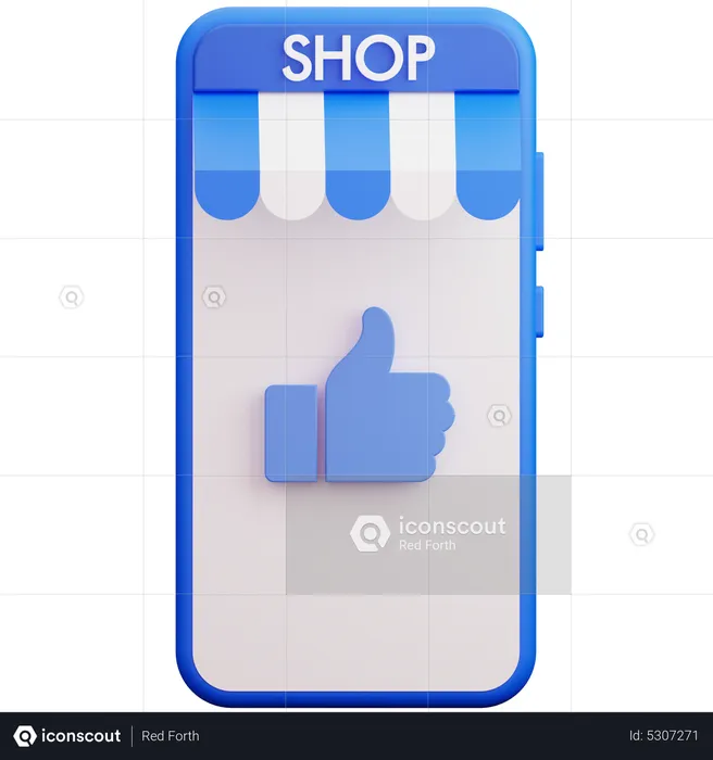 Mobile Shop Review  3D Icon