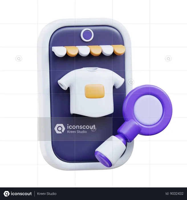 Mobile shopping  3D Icon