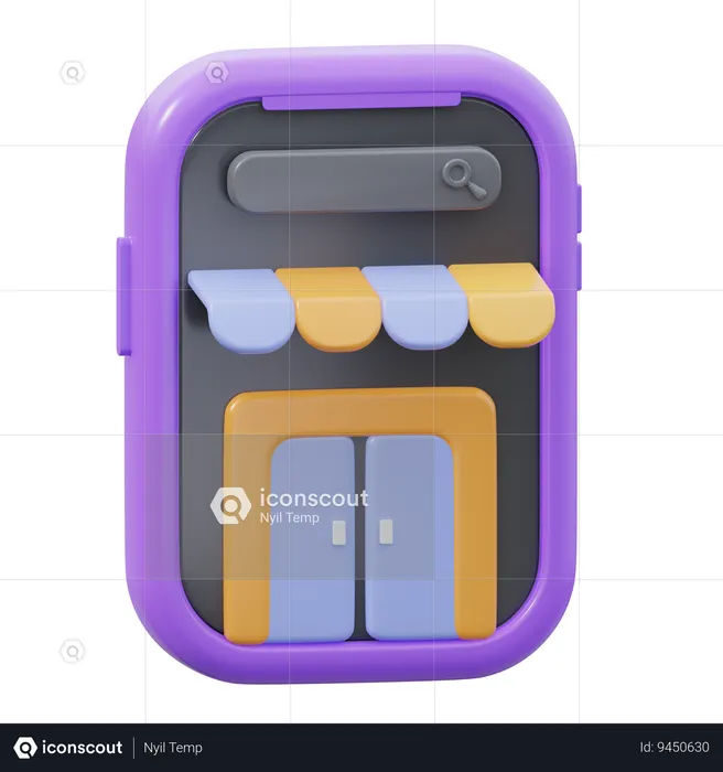 Mobile Shopping  3D Icon