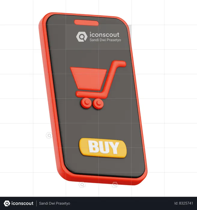 Mobile Shopping  3D Icon