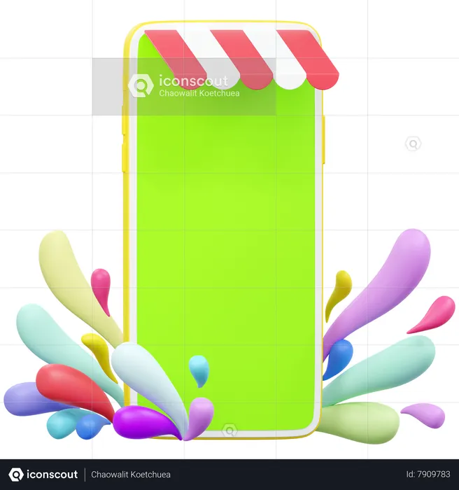 Mobile Shopping  3D Icon