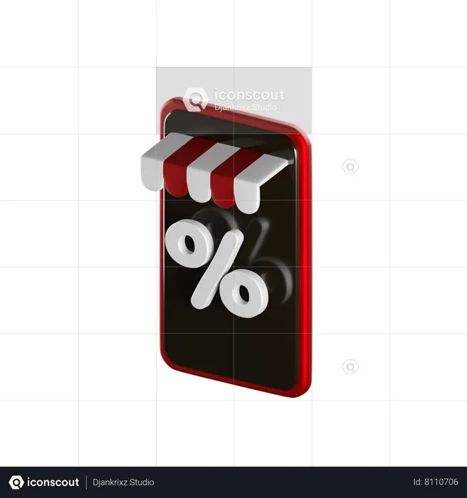 Mobile Shopping  3D Icon