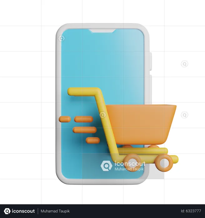 Mobile Shopping  3D Icon