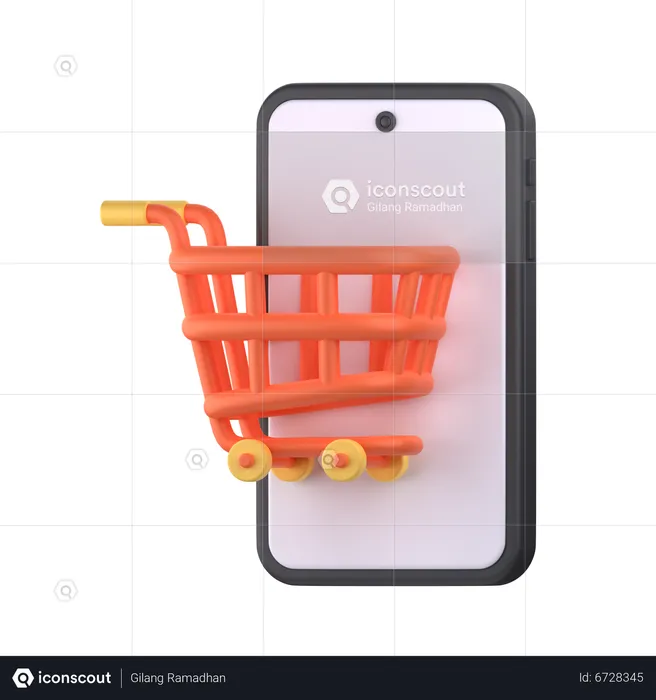 Achats mobiles  3D Icon