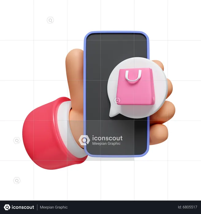 Mobile Shopping  3D Icon