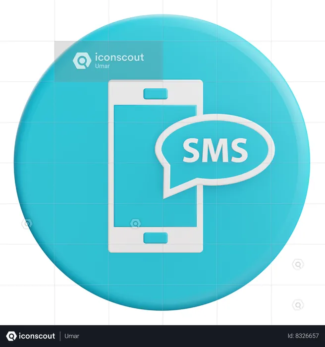 Mobile Sms  3D Icon