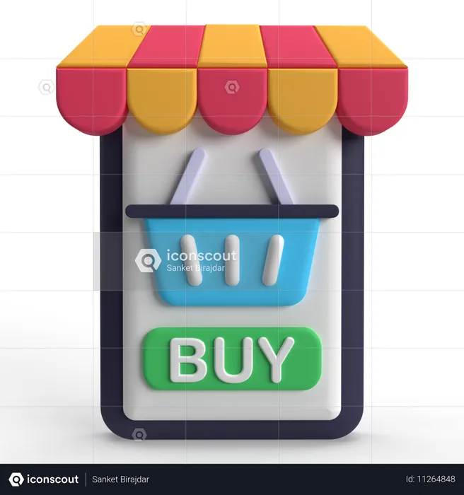 Mobile Store  3D Icon