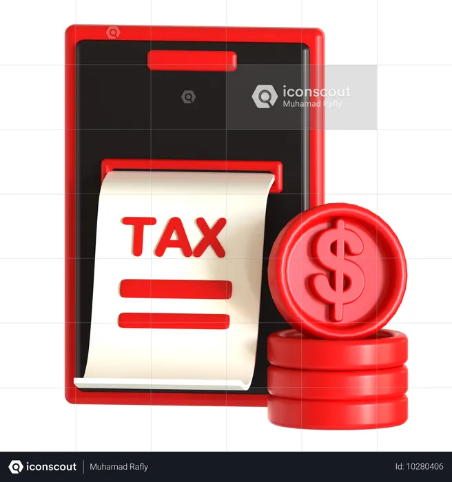 Mobile Tax  3D Icon