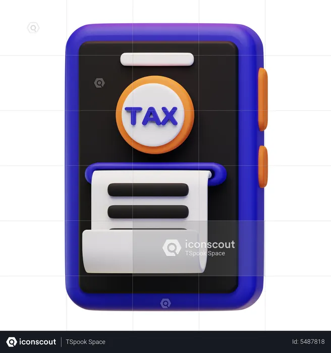 Mobile Tax  3D Icon