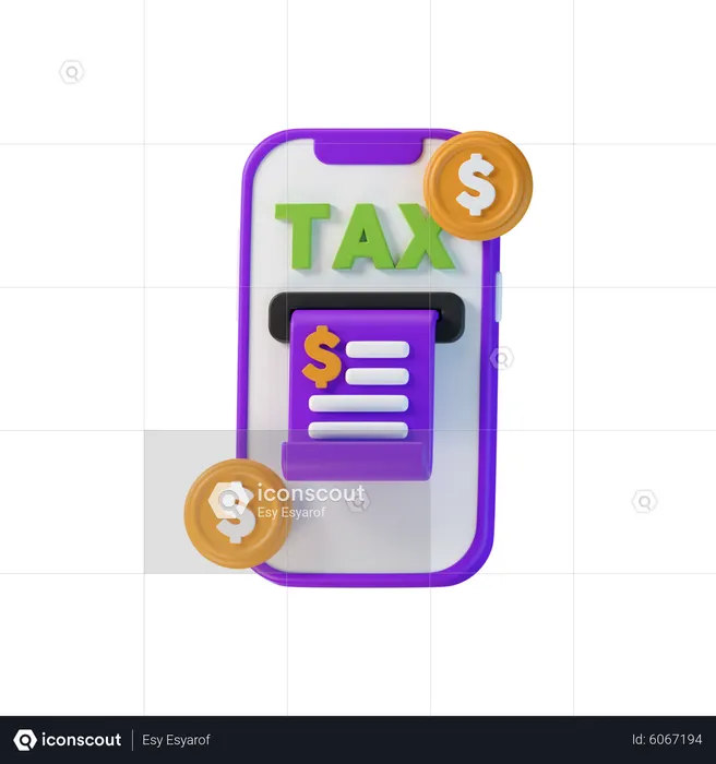 Mobile Tax  3D Icon