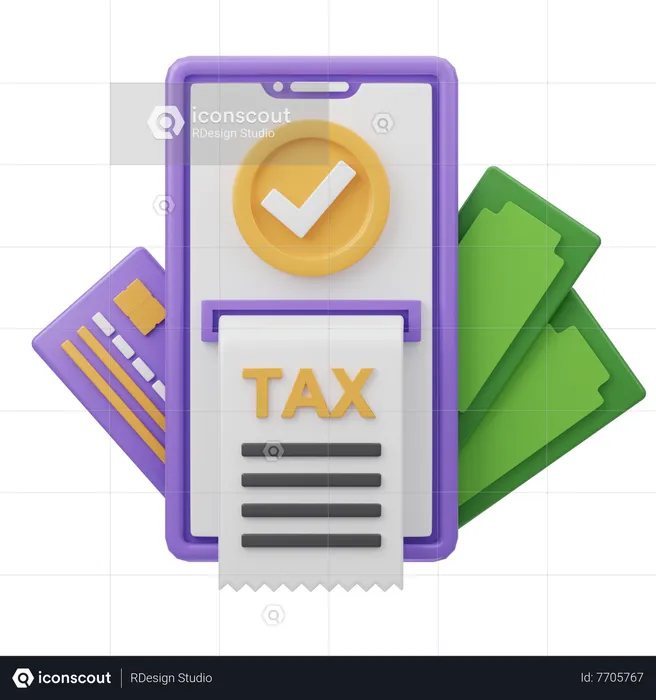 Mobile Tax  3D Icon