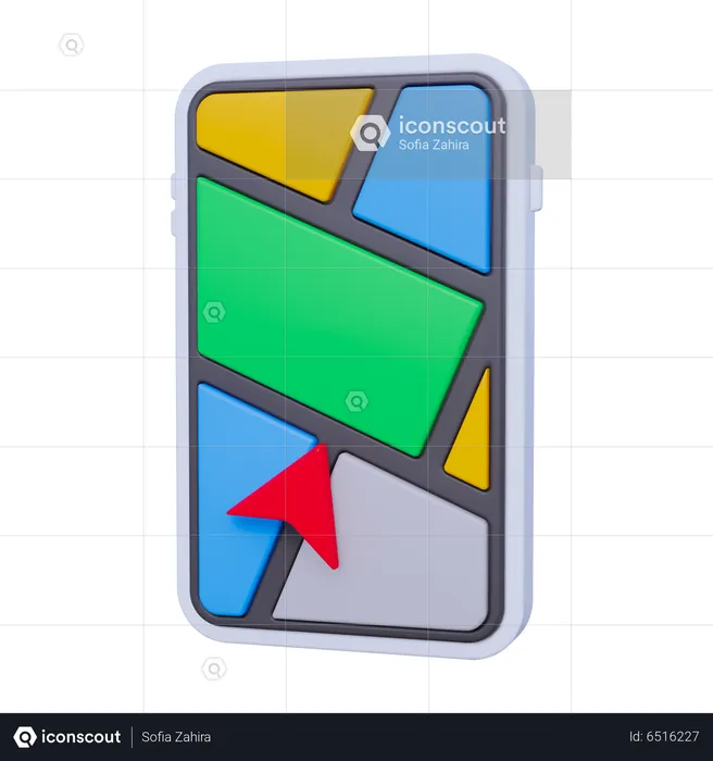 Mobile Tracker  3D Icon