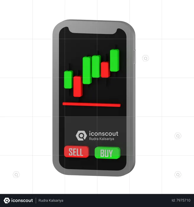 Mobile Trading  3D Icon