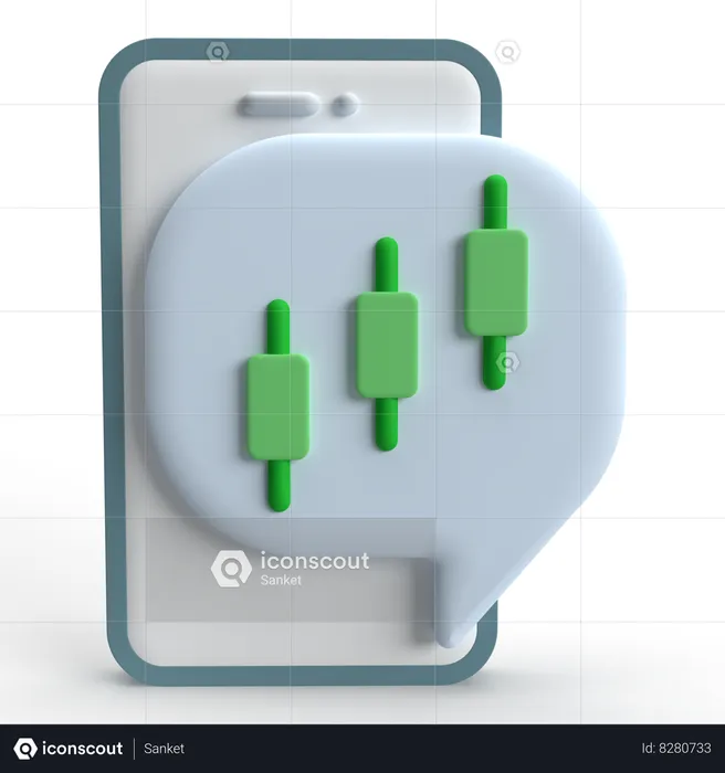 Mobile Trading  3D Icon