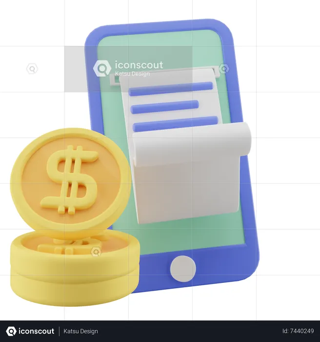 Mobile Transaction  3D Icon