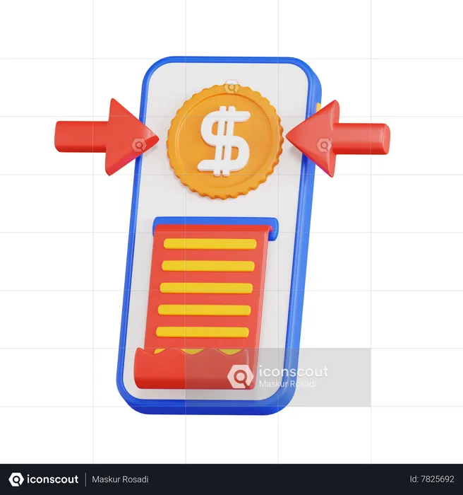 Mobile Transaction  3D Icon