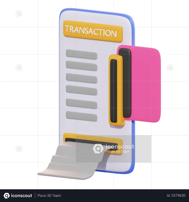 Mobile Transaction  3D Illustration
