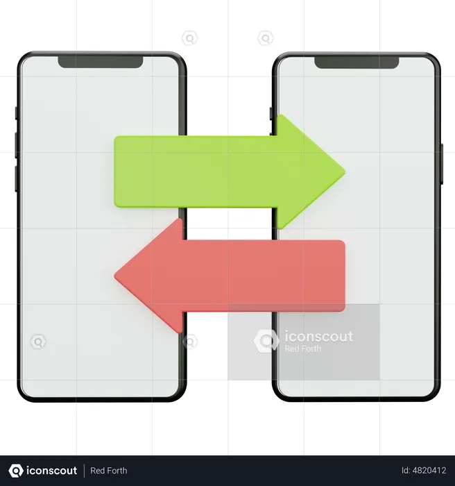 Mobile Transfer  3D Icon