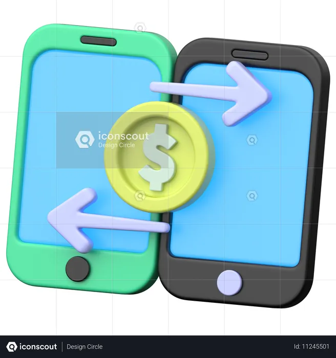 Mobile Transfer  3D Icon