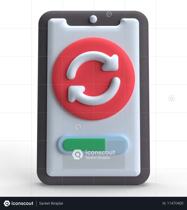 Mobile Update  3D Icon
