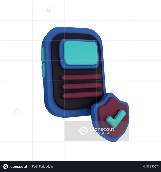 Mobile vérifié  3D Icon