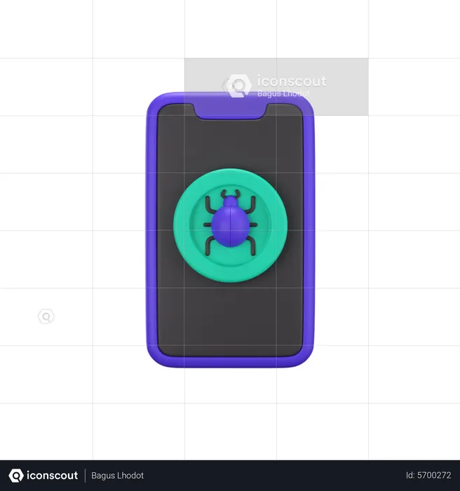 Mobile Virus  3D Icon