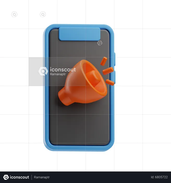Mobile Volume  3D Icon