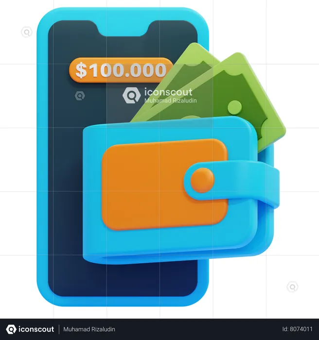 MOBILE WALLET  3D Icon