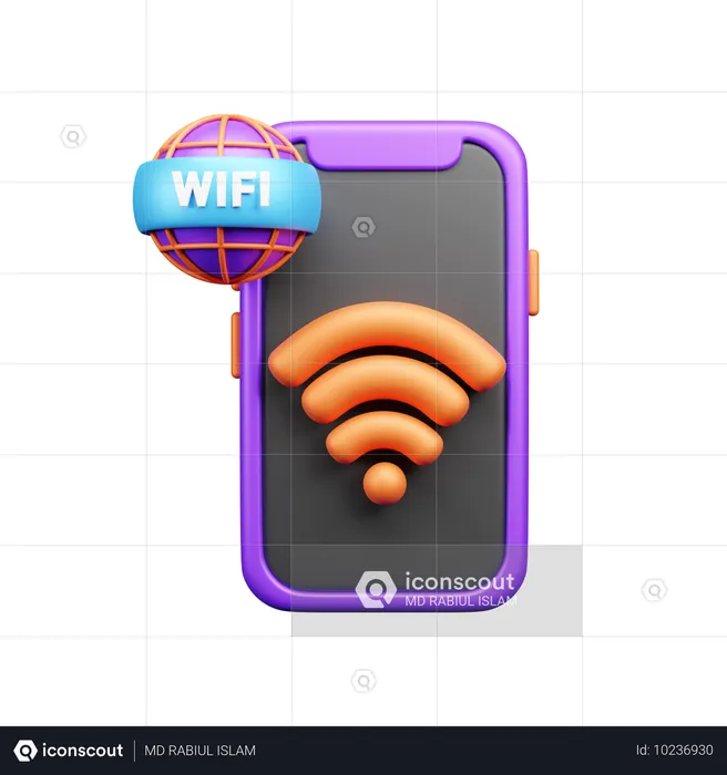 Wi-Fi mobile  3D Icon