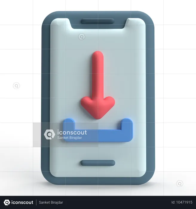 Mobiler Download  3D Icon