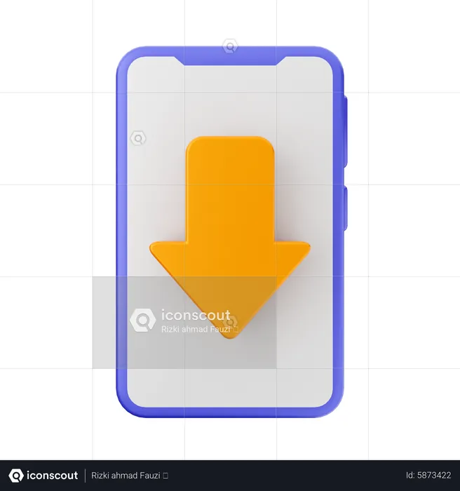 Mobiler Download  3D Icon