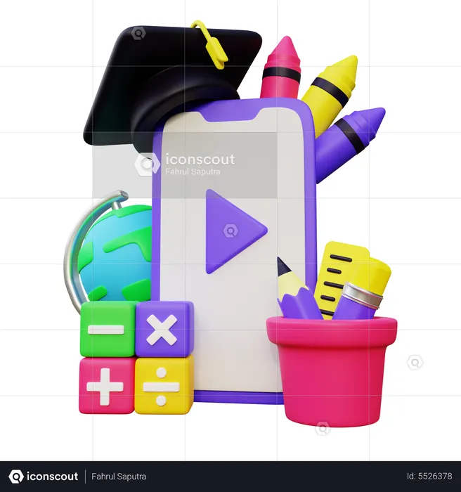 Mobiler Onlinekurs  3D Icon