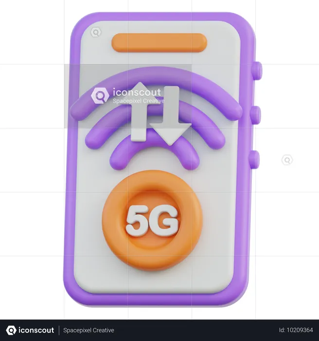 Mobiles 5g-Signal  3D Icon