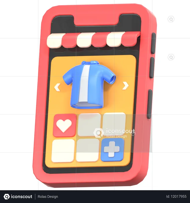 Mobiles Einkaufen  3D Icon