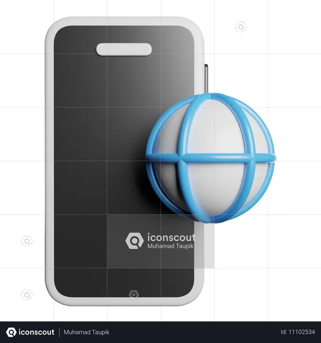 Mobiles Internet  3D Icon