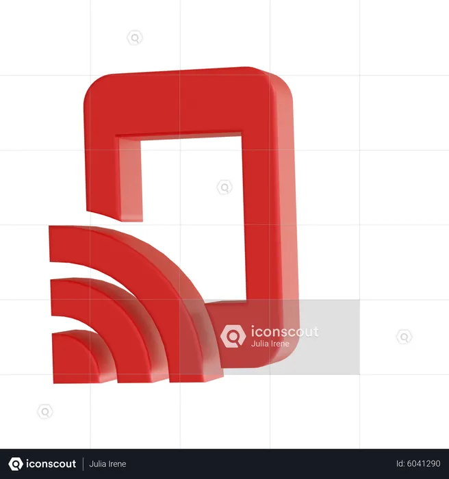 Mobiles WLAN  3D Icon