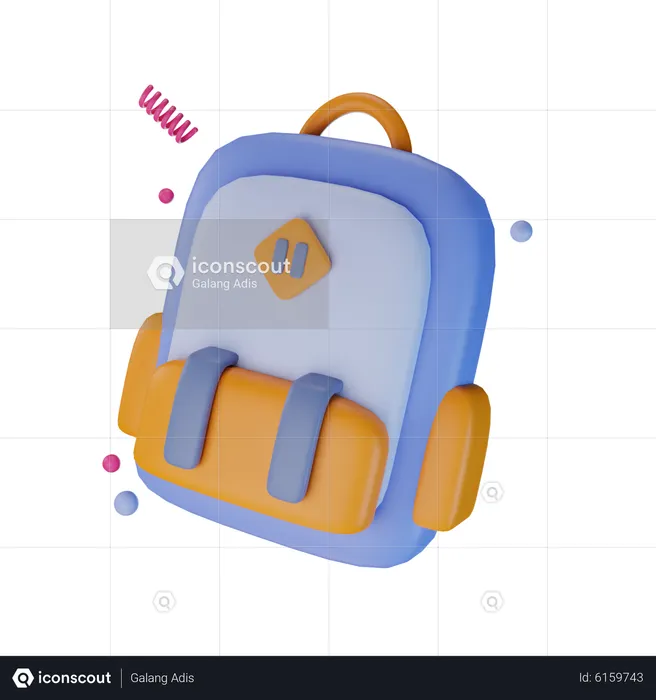 Mochila  3D Icon