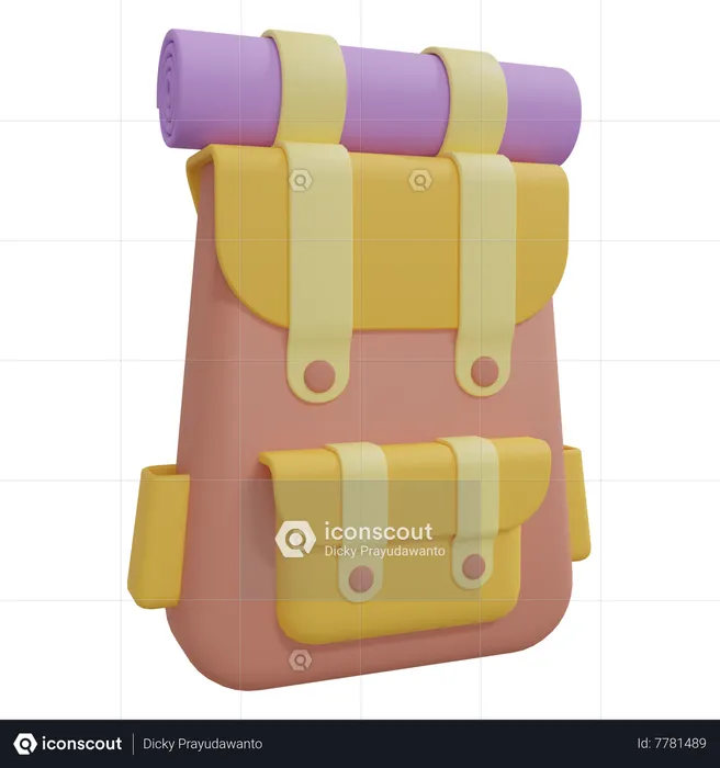 Mochila de viaje  3D Icon