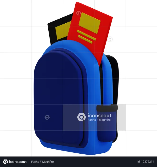 Bolsa para la escuela  3D Icon